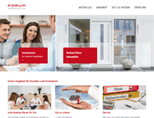 Tablet Screenshot of forum-immobilien.com